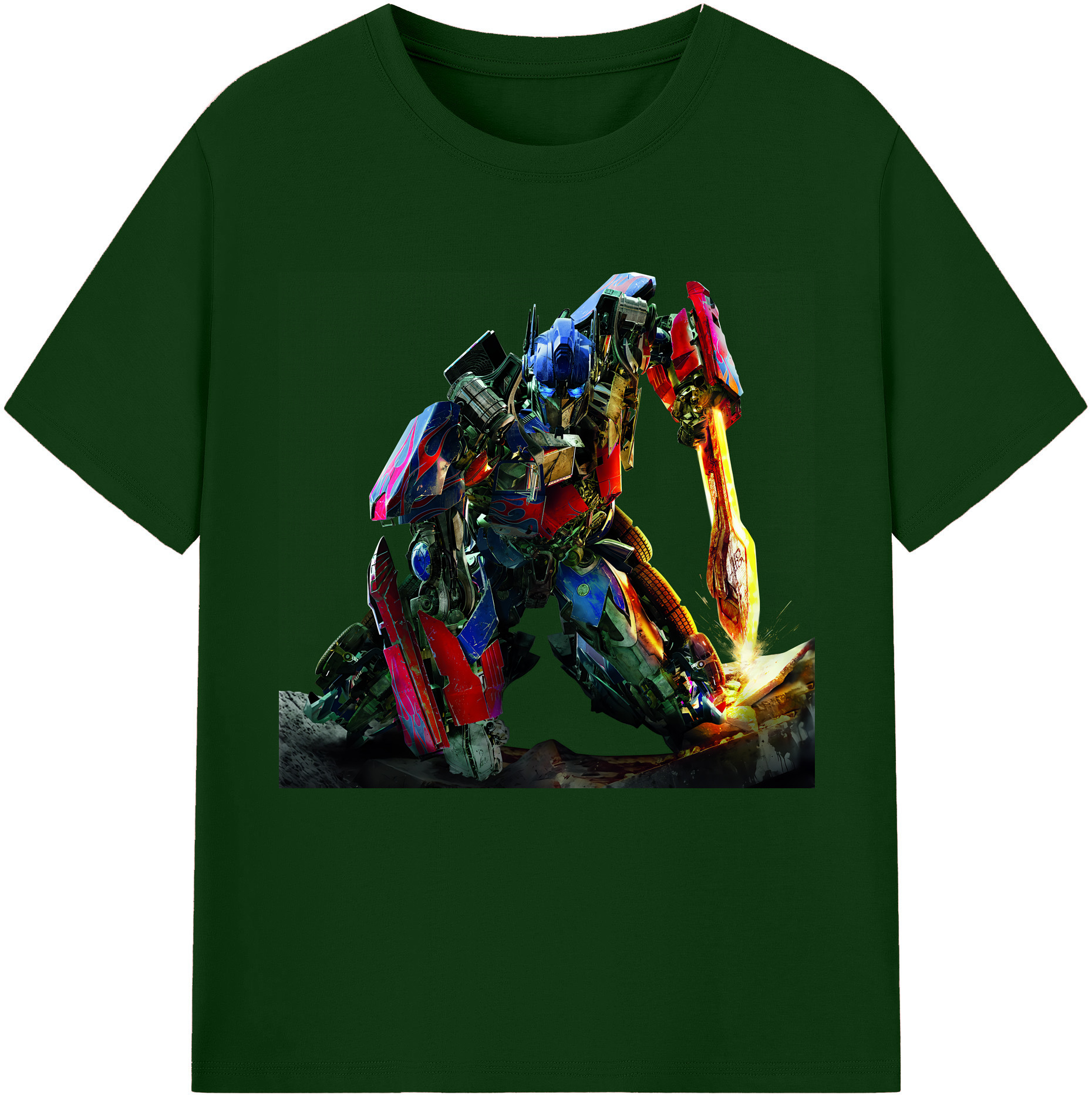（画像用） Transformers トランスフォーマー 綿100％半袖Tシャツ（フロントプリント）